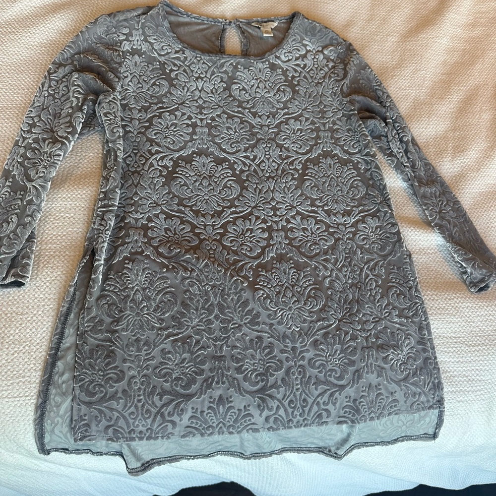 Elegant Gray Patterned Dress